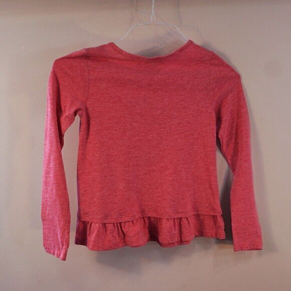 Lucky Brand Girls Top Sz M Pink Embroidered Hamsa Hand Long Sleeve Peplum Tee - Picture 6 of 7